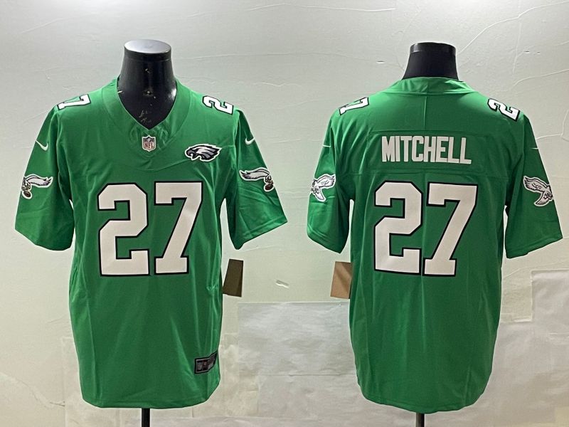 Men Philadelphia Eagles #27 Mitchell Green three generations 2025 Nike Vapor Limited NFL Jersey style 4